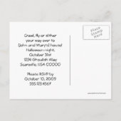 Evil Pumpkin Scary Bats Halloween Uitnodiging (Achterkant)