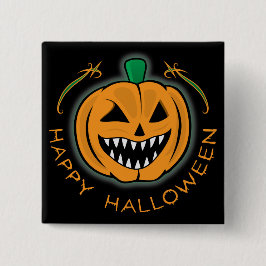 Evil Pumpkin Vierkante Button 5,1 Cm