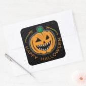 Evil Pumpkin Vierkante Sticker (Envelop)