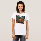 Evil pumpkin white t-shirt (Voorkant volledig)