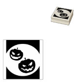 Evil pumpkins silhouette (kunstzegel) rubberstempel (Gestempeld)