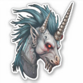 Evil Punk Unicorn Sticker (Voorkant)