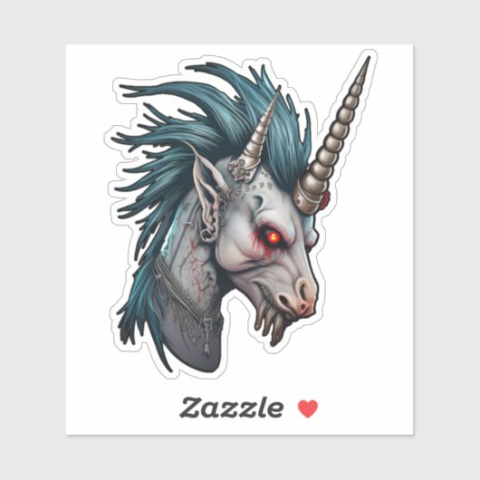 Evil Punk Unicorn Sticker (Vel)