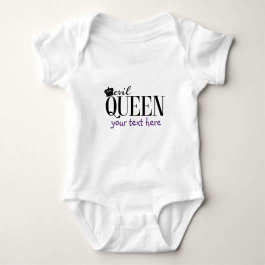 EVIL QUEEN Baby Gepersonaliseerde Custom Een Stuk Romper (Voorkant)