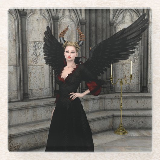 Evil Queen Glazen Onderzetter (Voorkant)