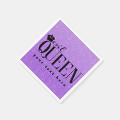 EVIL QUEEN Paars Glitter Glam Party Napkins Servet (Hoek)