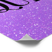 EVIL QUEEN Paars Glitter Glam Typografie Print (Hoek)