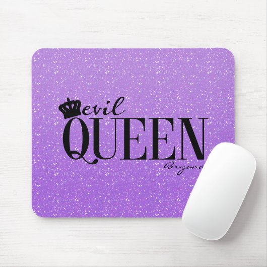 EVIL QUEEN Paarse Glitter Glam Crown Muismat (Met muis)