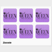 EVIL QUEEN Paarse Glitter Glam Party Favor Sticker (Vel)