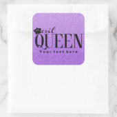 EVIL QUEEN Paarse Glitter Glam Party Favor Sticker (Tas)