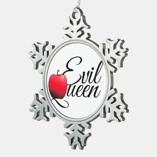 Evil Queen Red Apple Tin Sneeuwvlok Ornament (Rechts)