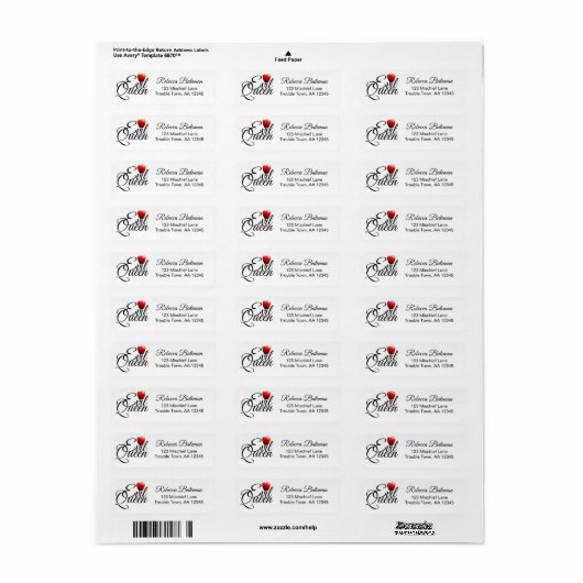 Evil Queen Small Apple Funny Address Label (Full Sheet)