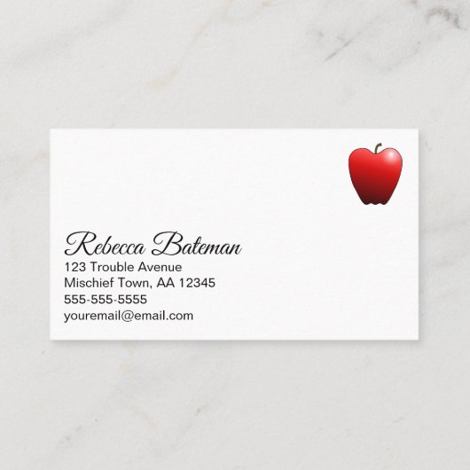 Evil Queen Small Apple Funny Visitekaartje (Achterkant)