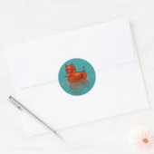 Evil Rubber Duck Ronde Sticker (Envelop)