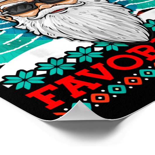 Evil Santa Where's My Favorite Ho Funny Ugly Chris Poster (Hoek)