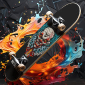 Evil Scary Clown Custom Name Persoonlijk Skateboard