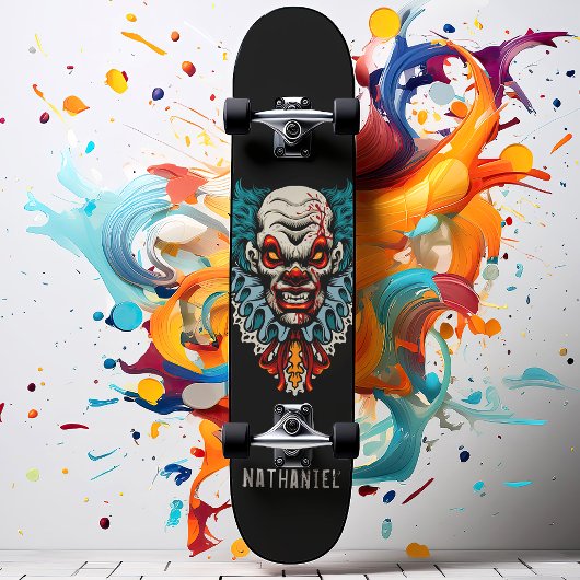 Evil Scary Clown Custom Name Persoonlijk Skateboard