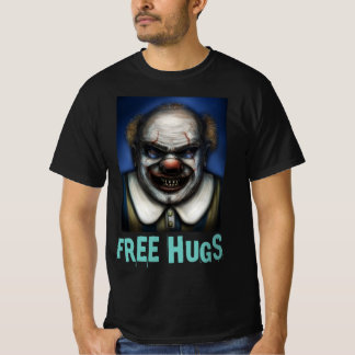 EVIL SCARY CLOWN FREE HUGS TEES T-SHIRT