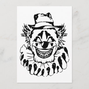 Evil Scary Clown Halloween Kaart