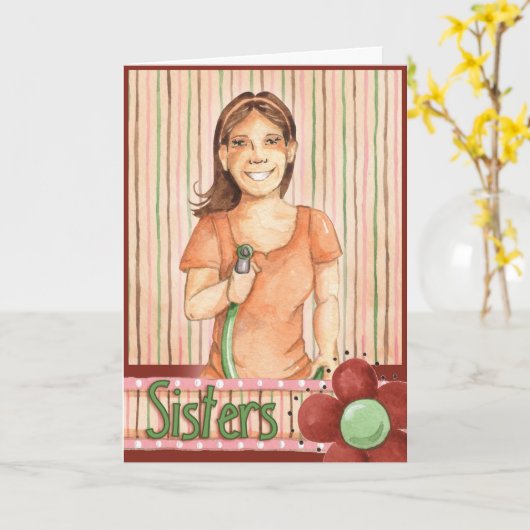 Evil Sister - Wenskaart Kaart (Gele Bloem)