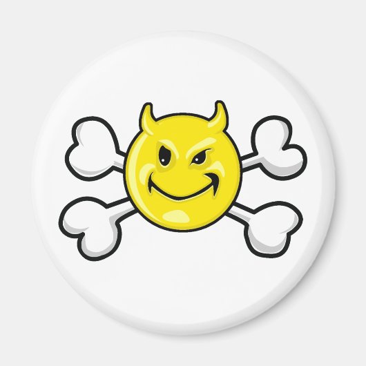 EVIL Skull en Crossbones Magneet (Voorkant)