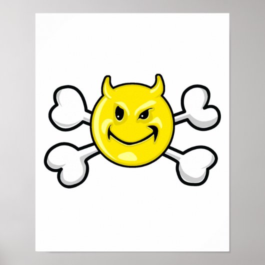 EVIL Skull en Crossbones Poster (Voorkant)