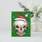 Evil Skull-kerst Feestdagenkaart (Staand voorkant)