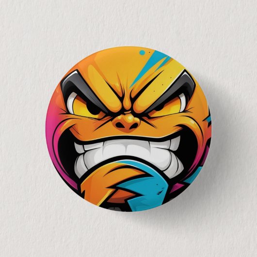 Evil Smile Design 1 Ronde Button 3,2 Cm (Voorkant)