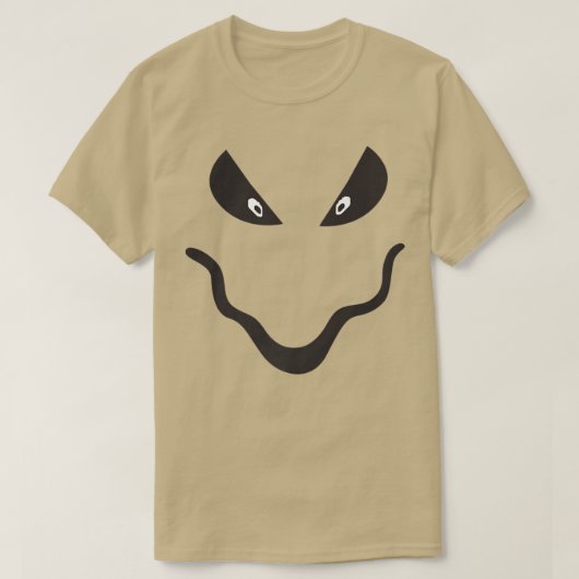 Evil Smile, Pumpkin Jack O' Lantern Face, Halowee T-shirt (Design voorkant)