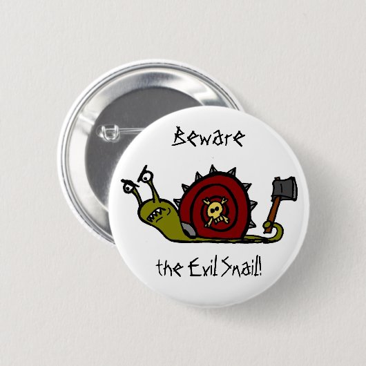 Evil Snail Ronde Button 5,7 Cm (Voorkant /achterkant)