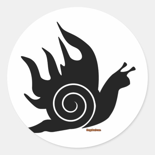 Evil Snail Ronde Sticker (Voorkant)