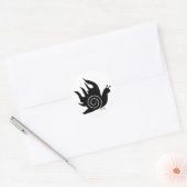 Evil Snail Ronde Sticker (Envelop)
