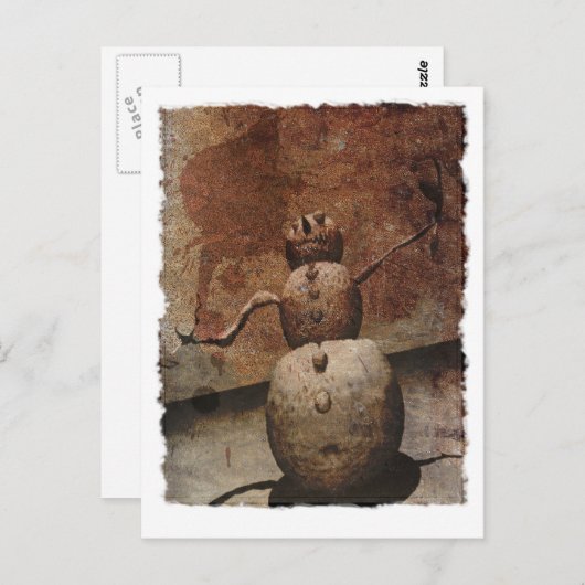 Evil Snowman Briefkaart (Voorkant / Achterkant)