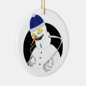Evil Snowman Keramisch Ornament (Rechts)