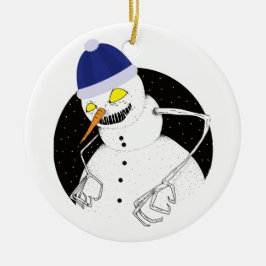 Evil Snowman Keramisch Ornament