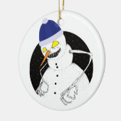 Evil Snowman Keramisch Ornament (Links)