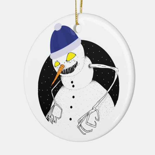 Evil Snowman Keramisch Ornament (Links)