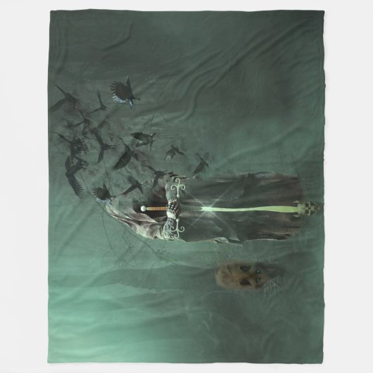 EVIL SPIRIT EN ZIJN WOLF FLEECE DEKEN (Voorkant)