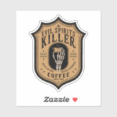 Evil Spirits Killer Coffee Label Sticker (Vel)