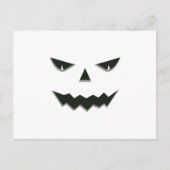 Evil Spooky Pumpkin Face Jack O' Lantern Halloween Briefkaart (Voorkant)