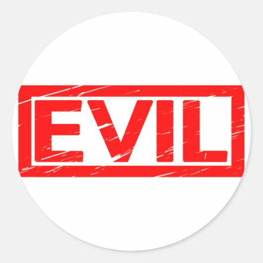 Evil Stamp Ronde Sticker (Voorkant)