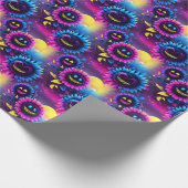 Evil Sunflowers - griezelige Schattigee gloed gezi Cadeaupapier (Hoek)