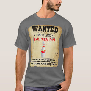 Evil Ten Pin 10 Funny Bowling Short Hoeve T-shirt