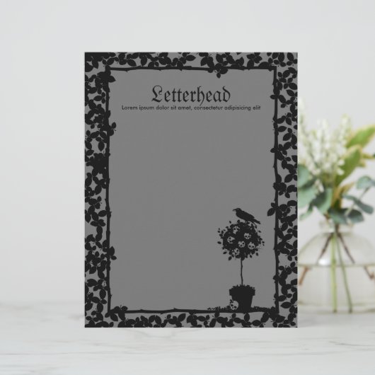 Evil Topiary Coordinates Gepersonaliseerd Briefhoofd (Staand voorkant)