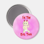Evil Twin Magnet (roze) (Voorkant / Achterkant)