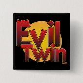 Evil Twin Vierkante Button 5,1 Cm (Voorkant)