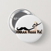Evil Twirling Mustache Ronde Button 5,7 Cm (Voorkant /achterkant)
