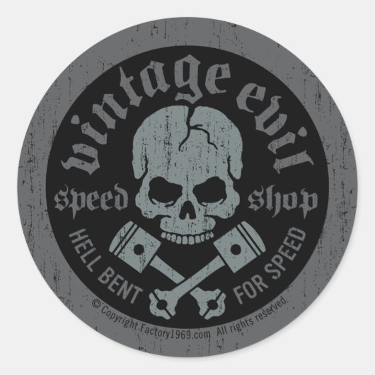  Evil VE014 Classic Ronde Sticker (Voorkant)