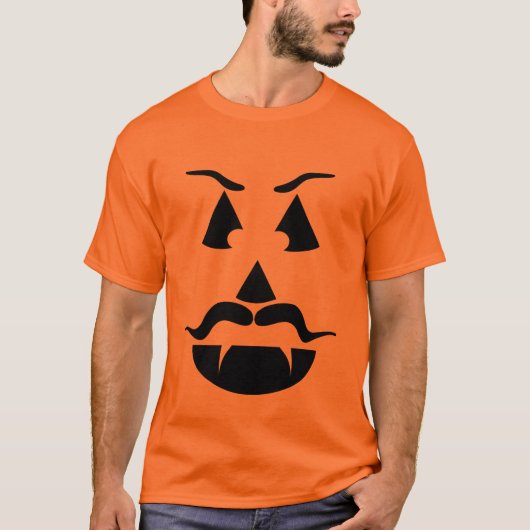 Evil Villain Vampire Pumpkin T-Shirt (Voorkant)