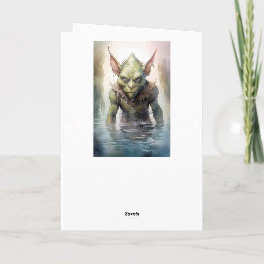 Evil Wicked Fantasy Goblin Gelukkige Verjaardag Kaart (Achterkant)